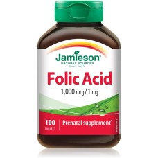 Jamieson Folic Acid 1mg 100 tablets