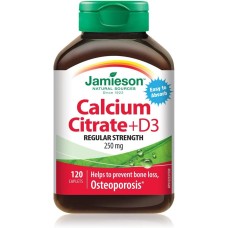 Jamieson Calcium Citrate + Vitamin D3 120 Caplets