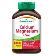 Jamieson Calcium Magnesium + Zinc Bonus 100+100 Caplets