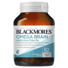 Blackmores Omega Brain High DHA Fish Oil 60 Capsules